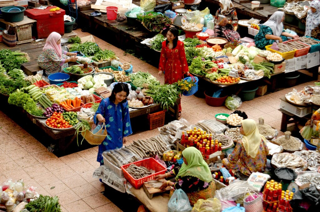 Voyage en Malaisie - La cuisine malaisienne - marché en Malaisie