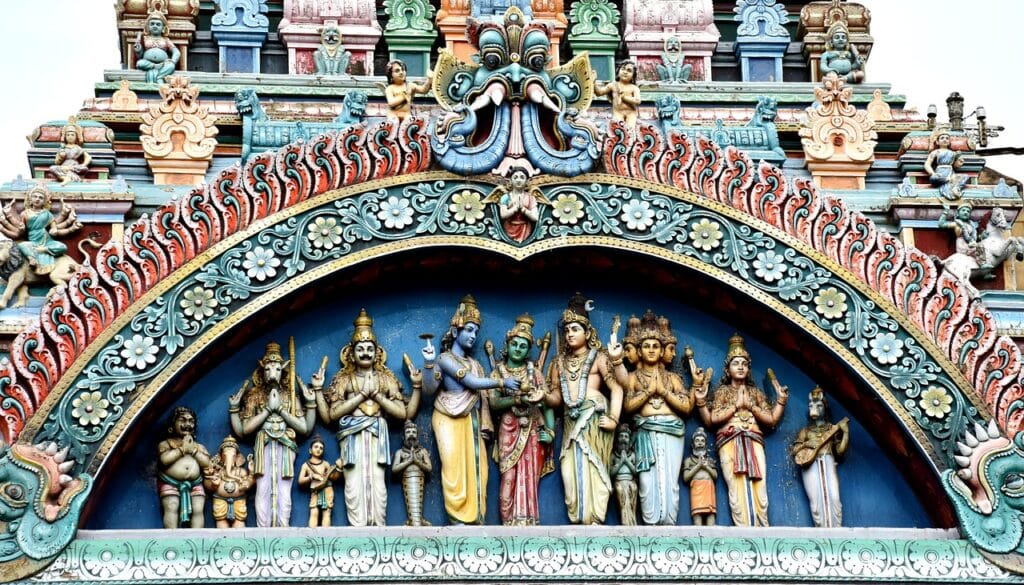 Voyage en Inde en 2026 - Fresque du temple de Minakshi - Voyage sur mesure avec NostalAsia ANN